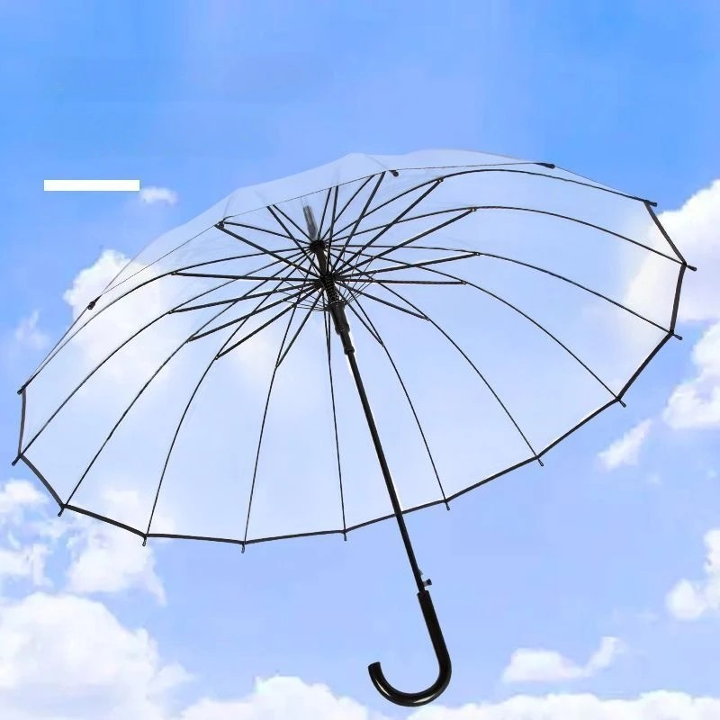 Transparent Umbrella DIY Pain Painting Long Handle Reinforced Thickened Student Men Women High-Value Ins Automatic Umbrella