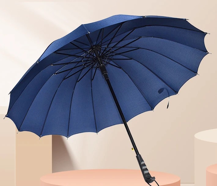 Custom Logo Rain 16 Ribs Semi-Auto Rainbow Umbrella Novelty Design Straight Style for Business Gifts