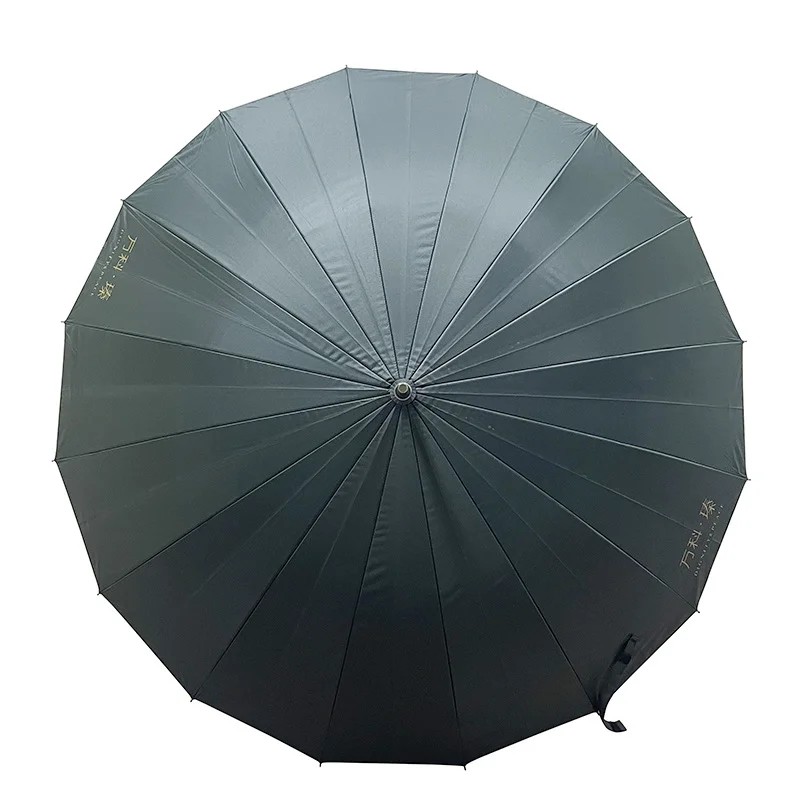 aikeling Manufacturer's 16k crystal head large-sized double-person vinyl golf umbrella with logo printed on it