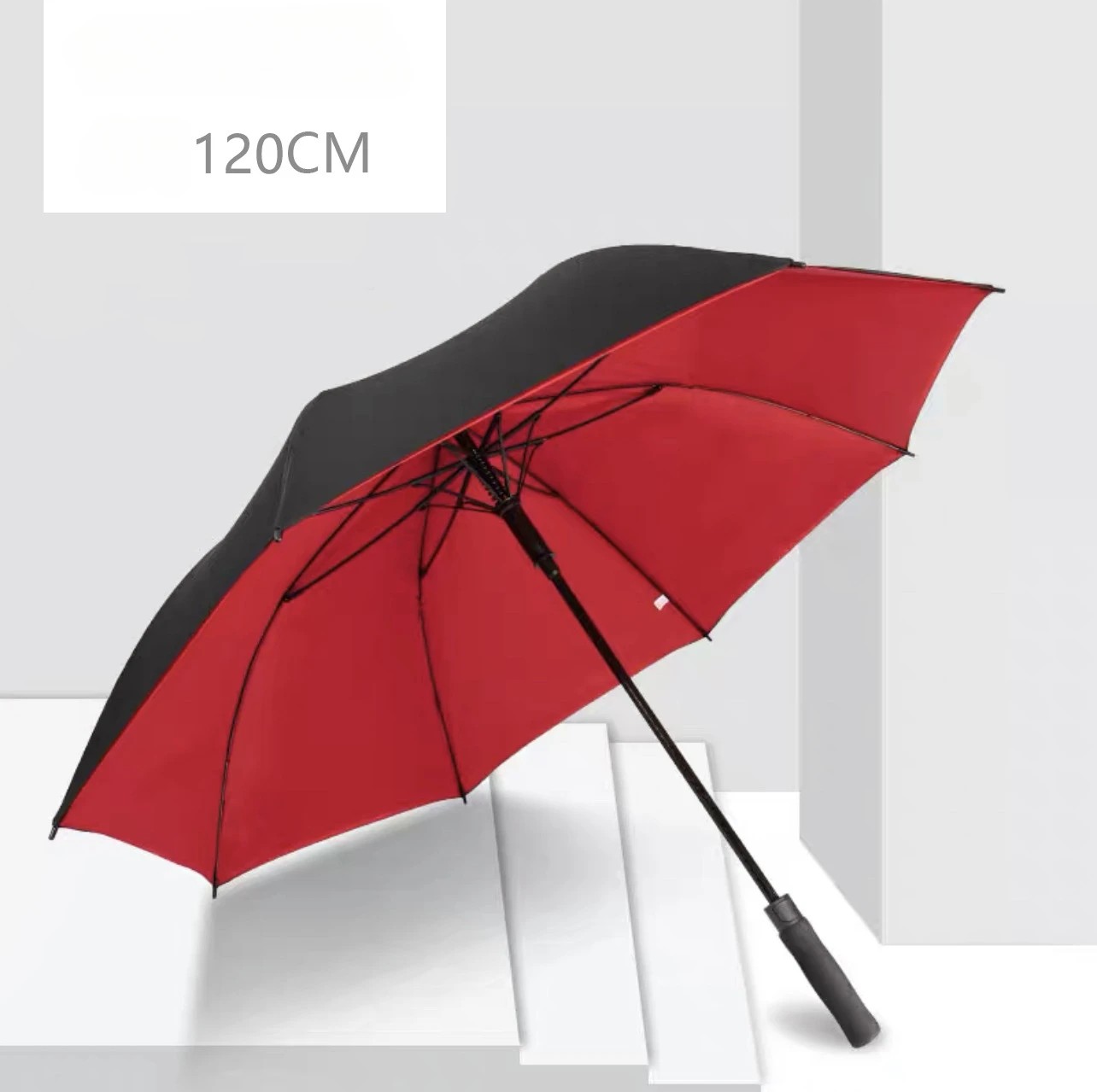 aikeling Extra-large double-person fiber sunshade double-layer golf umbrella
