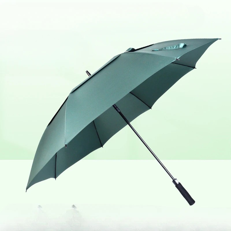 aikeling Customized double-layer golf umbrella with oversized handle and logo printed on it