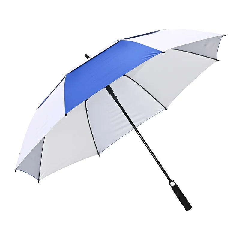 Aikeling 30 Inch Large Windproof Automatic Open Oversize Rain Umbrella Double Layer Canopy Stick Golf Umbrellas for Giveaways