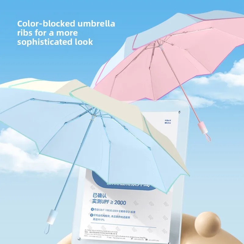 New Petal Umbrella Fresh Color Glue 8 Styles Hand Open Folding Sun Rain Protection Women's Gift Sunshade Umbrella