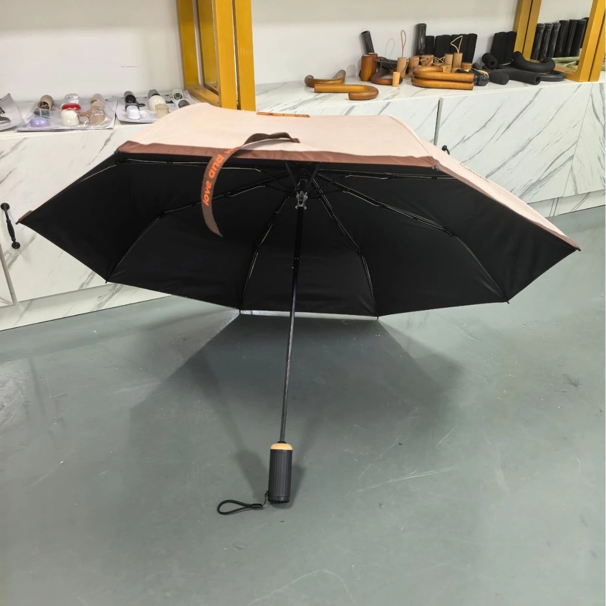 Three-fold Charging Fan Umbrella - Cool  Rain Umbrella All-weather Umbrella, Creative and Personalized Sun protection Umbrella