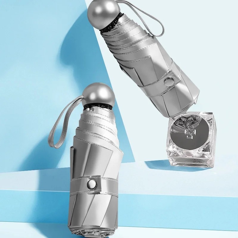 Sombrinhas New Collision Cloth Silver Glue  Extra-Large Sun Protection UPF>50 Folding Ultra-Light Mini Dual-Use Umbrella
