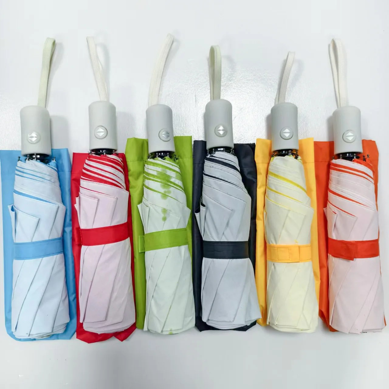 Color Changing Water 3 Folding Automatic Innovative Manual DIY Series Black Glue UV Protection Dual Use Umbrella for Sun Rain