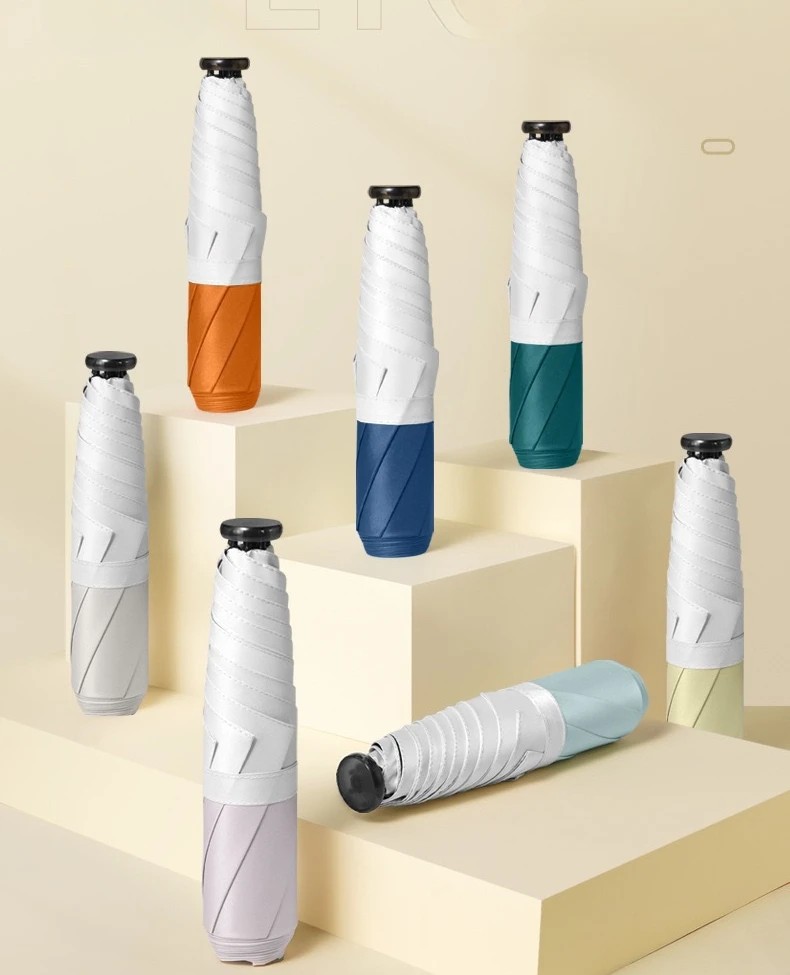 New Invented Products Folding Portable Manual Sunscreen Umbrella Color Matching Modern  Simple Design Dual-use Pencil Umbrella