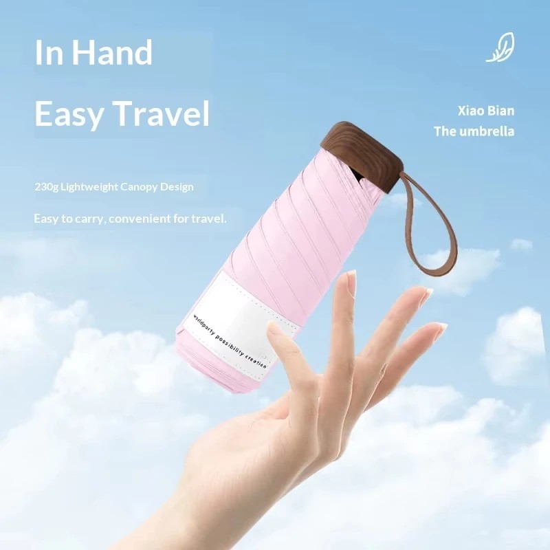 Sombrinhas Business Manual Sunscreen Umbrella Color Glue UV Protection Compact Portable Sunny Rainy Dual-use Sunshade Umbrella