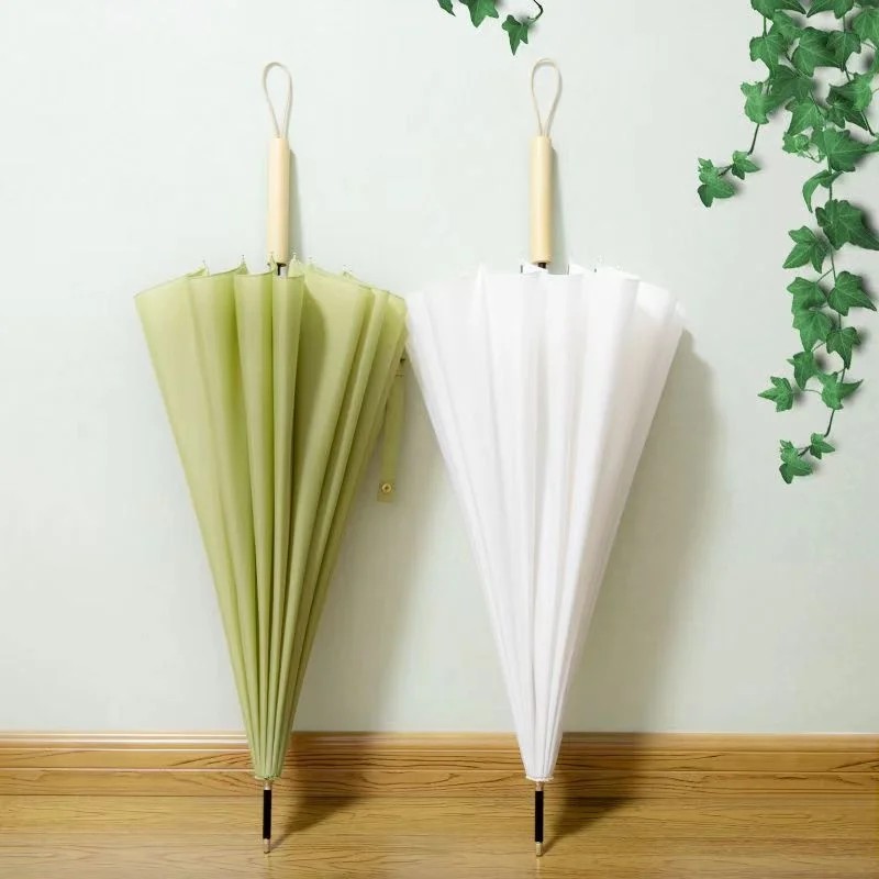 Multi Color Long-handled Semi-automatic Umbrella Wholesale Men Women Double Extra-large Waterproof Windproof UV protection