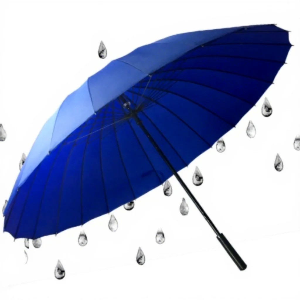 Waterproof Creative 24-rib Men's Long-handled Straight-handle Automatic Opening Steel Frame Outdoor Sunny Rainy Umbrella