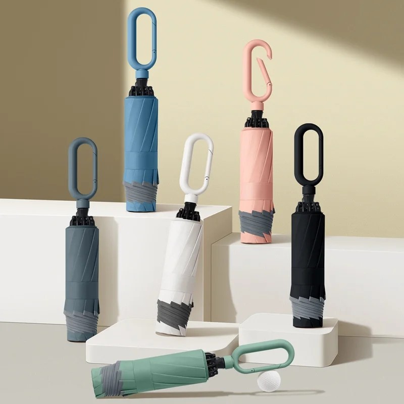 New Model Ring Handle Creative Reverse Umbrella Automatic Storm-resistant Umbrella Hook Portable Foldable High-end Feel Suitable