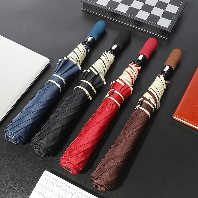 Sombrinhas Large Business 27-inch 8k Golf Umbrella 2-3 People Suitable Both Sunny Rainy Days Foldable Semi-automatic Opening
