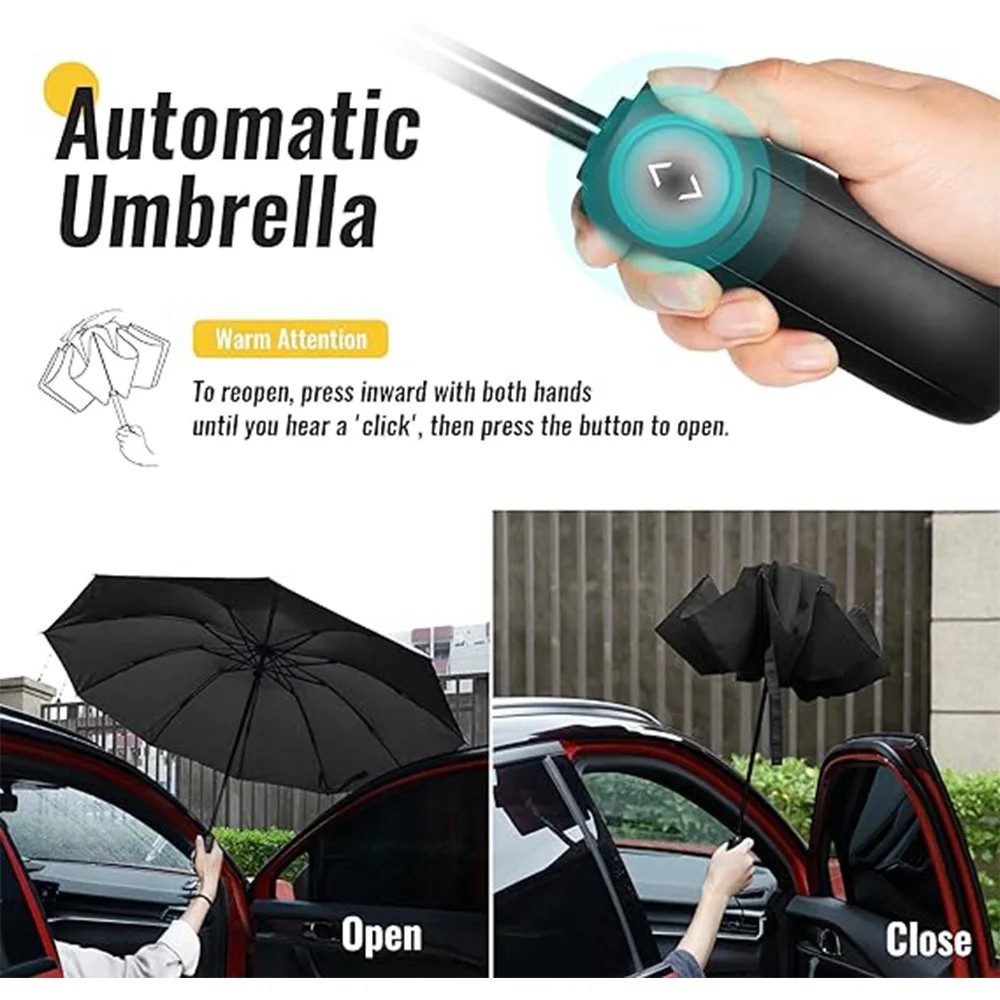 Fully Automatic Reverse Business Gifts Umbrella Sun Protection UV Protection Large Windproof Waterproof Folding Umbrella