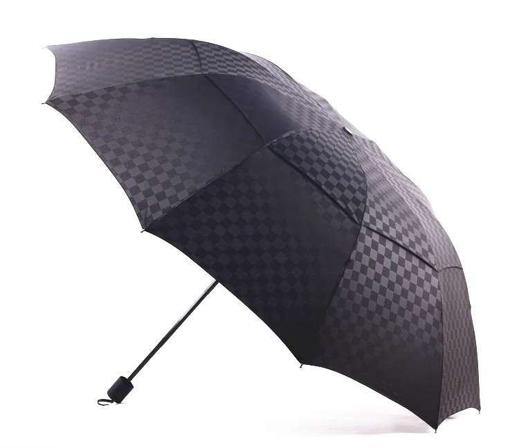 Double Layer Umbrellas for the Rain Embossed Hand Open Auto-Open Large 10Rib Steel Frame Umbrella Sunshade Umbrella for Export