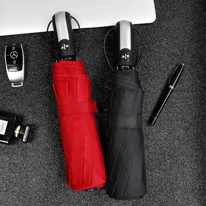 10 Bone Fully Automatic Opening Closing Foldable Unisex Business Dual Use Thickened Advertising Gift UV Umbrellas for the Rain