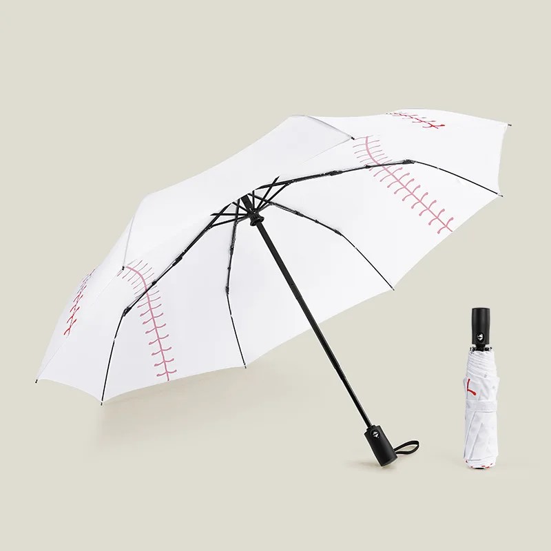 Folding Umbrella High End Fashion Sunshade Baseball Umbrella for the Rain American High End Custom Sunny and Rainy Umbrella