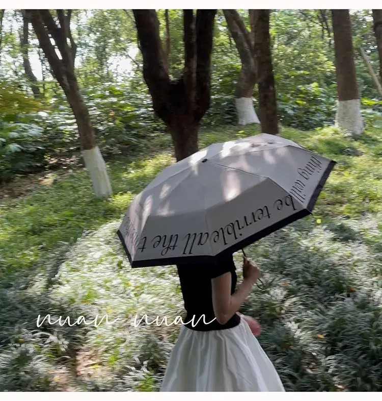 French Style Floral Automatic Umbrella Dual Use Sun and Rain Black Coating UV Protection Portable Folding Sunshade Umbrellas