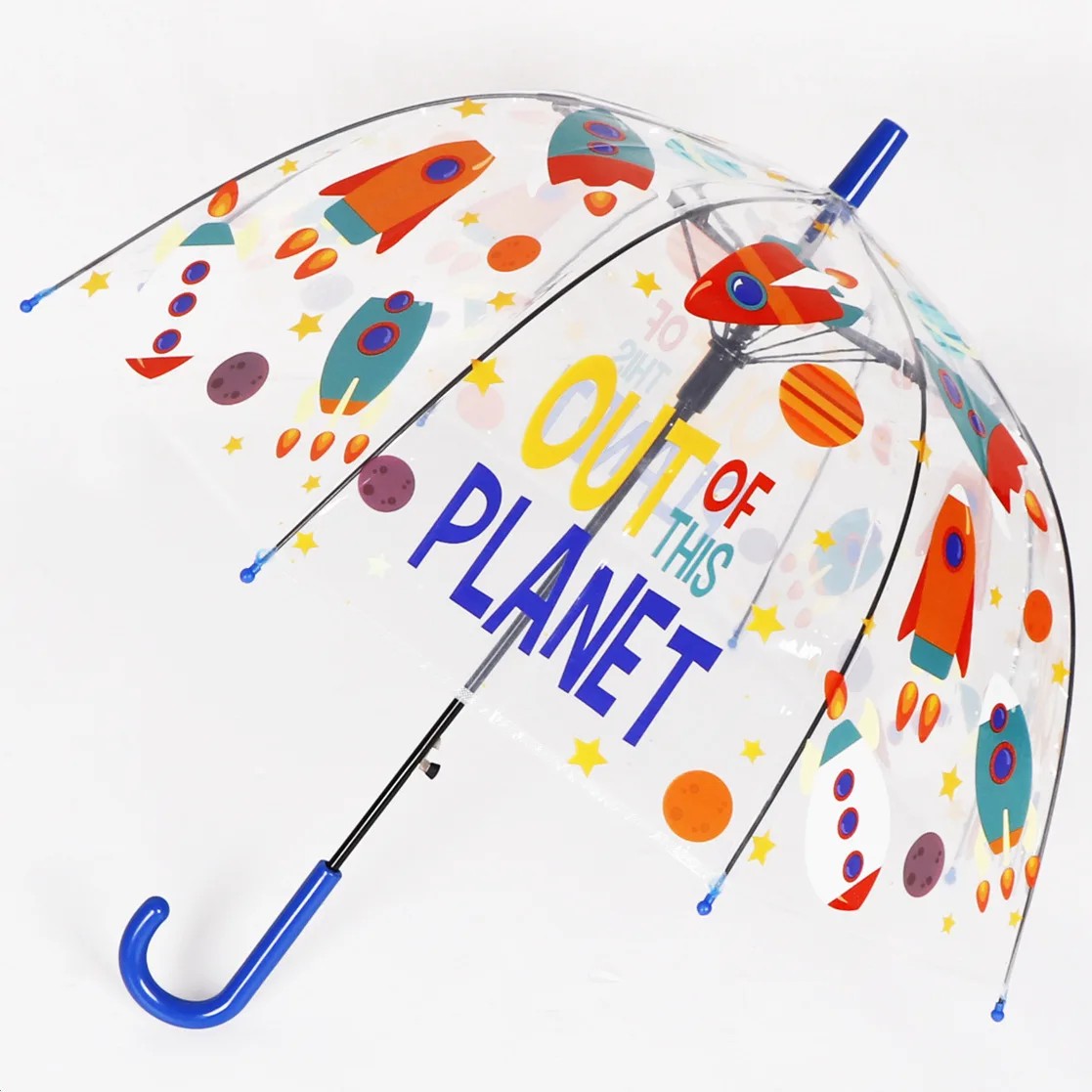 Korean INS Style Children's Umbrella Windproof Rainproof Colorful Polka Dot Transparent Cute Baby Street Photography Umbrellas
