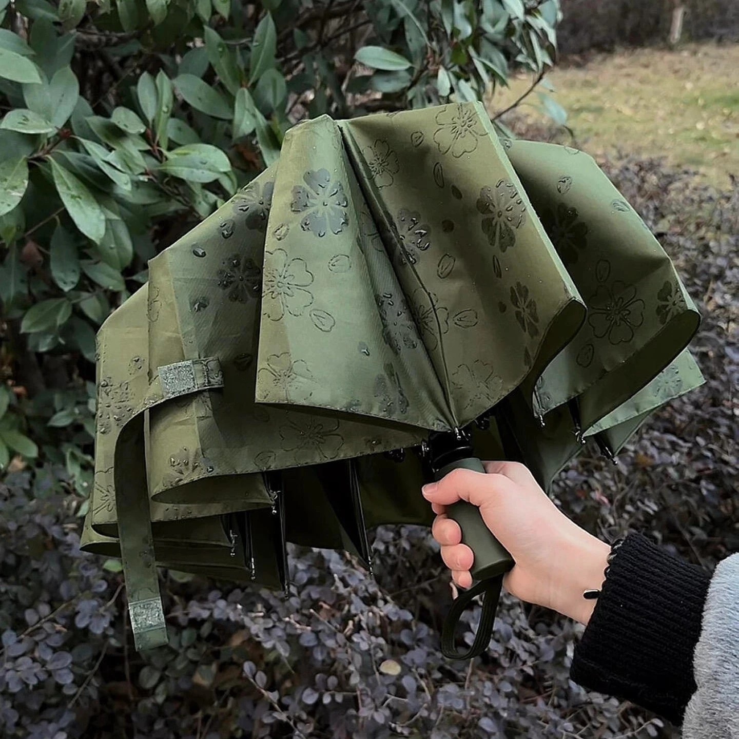 Water Activated Flowering Umbrella High Aesthetic Large  Windproof   Sun Protection Portable Automatic