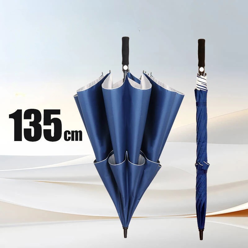 30inch Double Layer Umbrella Customized Large Thickened Automatic Long Handle Golf Umbrella Sun Wholesale with Logo Printing