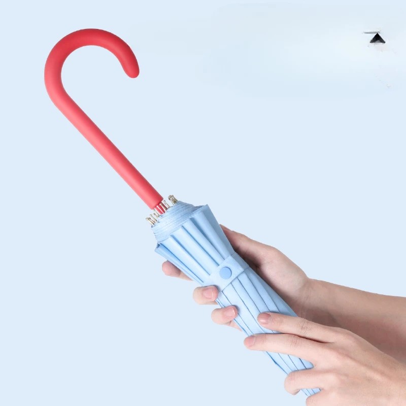 Creative Umbrella Long Handle Umbrella Thickened and Enlarged 16 Rib Men Women Simple Wind Resistant Sturdy Wholesale
