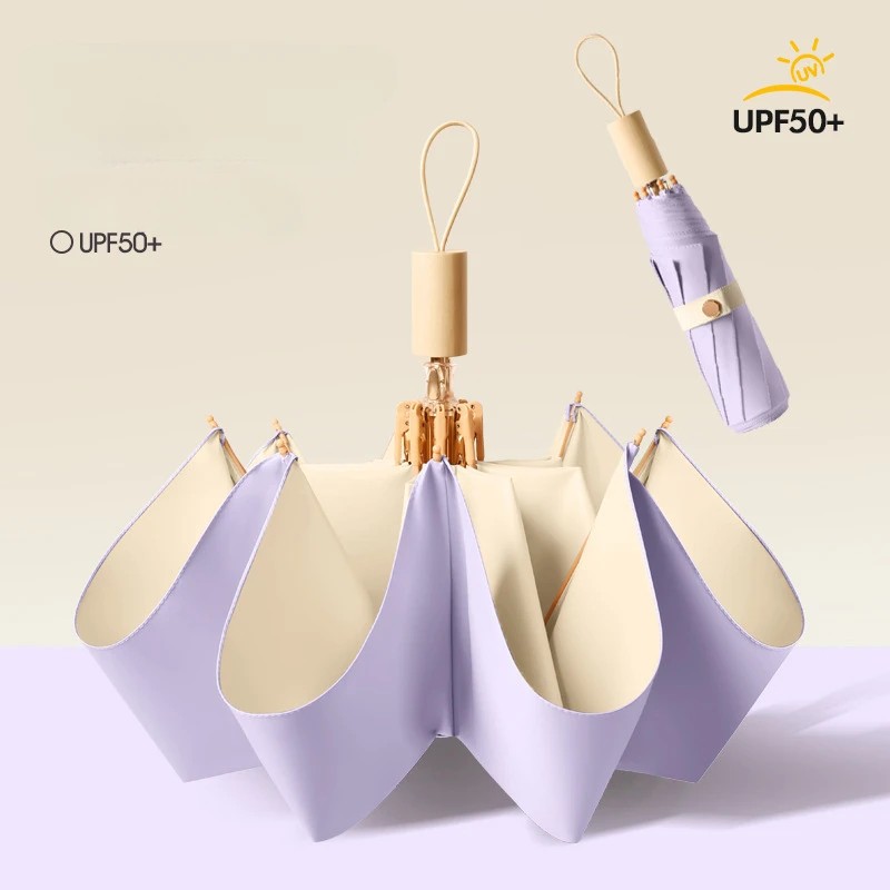 INS High Value Sun Umbrella for Women UV Protection Foldable Dual Use for Sun and Rain Customizable Advertising Umbrella