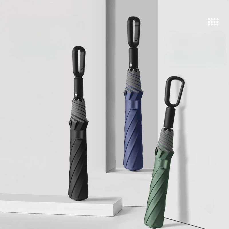 Dual Folding Ring Buckle Hook Umbrella Custom Umbrella Bulk Wholesale Men's Folding Sunshade Umbrella Large Size