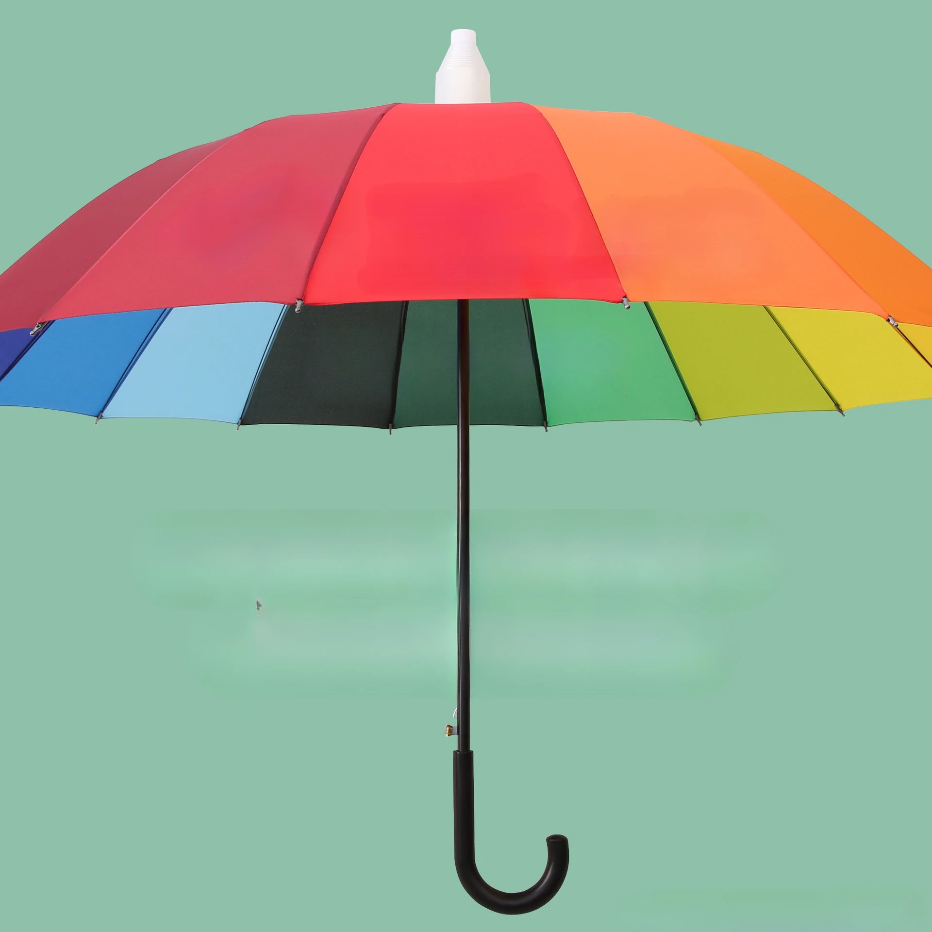 Rainbow Waterproof Umbrella for Men, Large Long Handle, Reinforced, Heavy Rain, Car-mounted, Wholesale, Custom Logo