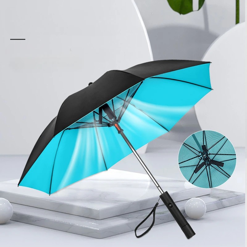 Popular Umbrella with Fan USB Interface Power Bank Internet Celebrity Sun Protection Cooling Fan Umbrella for Dropshipping