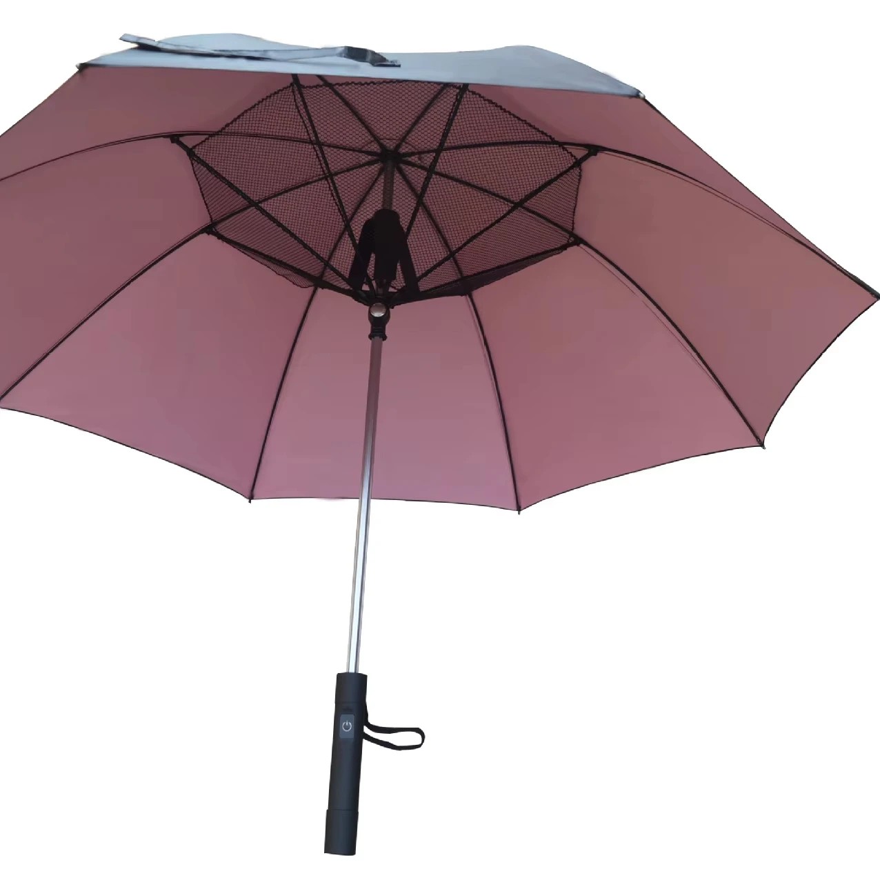 Umbrella with Fan Sun Protection UV Protection Umbrella with Fan and Water 2600mAh Lithium Battery Power Bank Function Parapluie