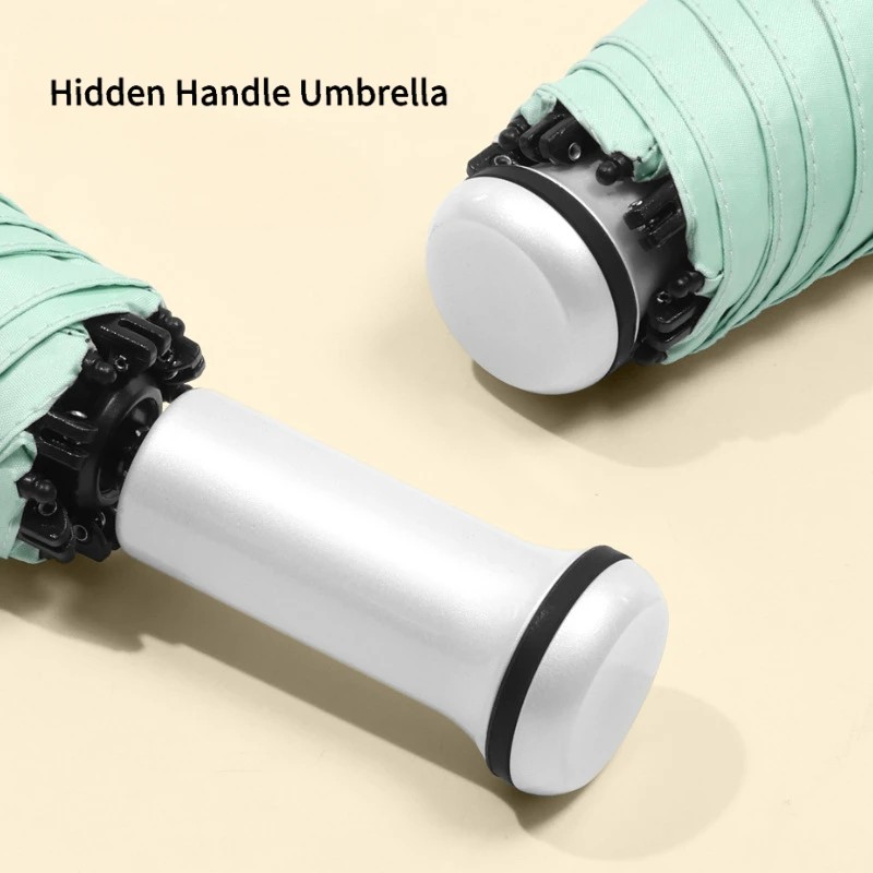 New Ultra Light Feather Umbrella Portable Pocket Umbrella Dual-Use for Sun and Rain 5 Fold  Sunshade UV Protection Sun Umbrella