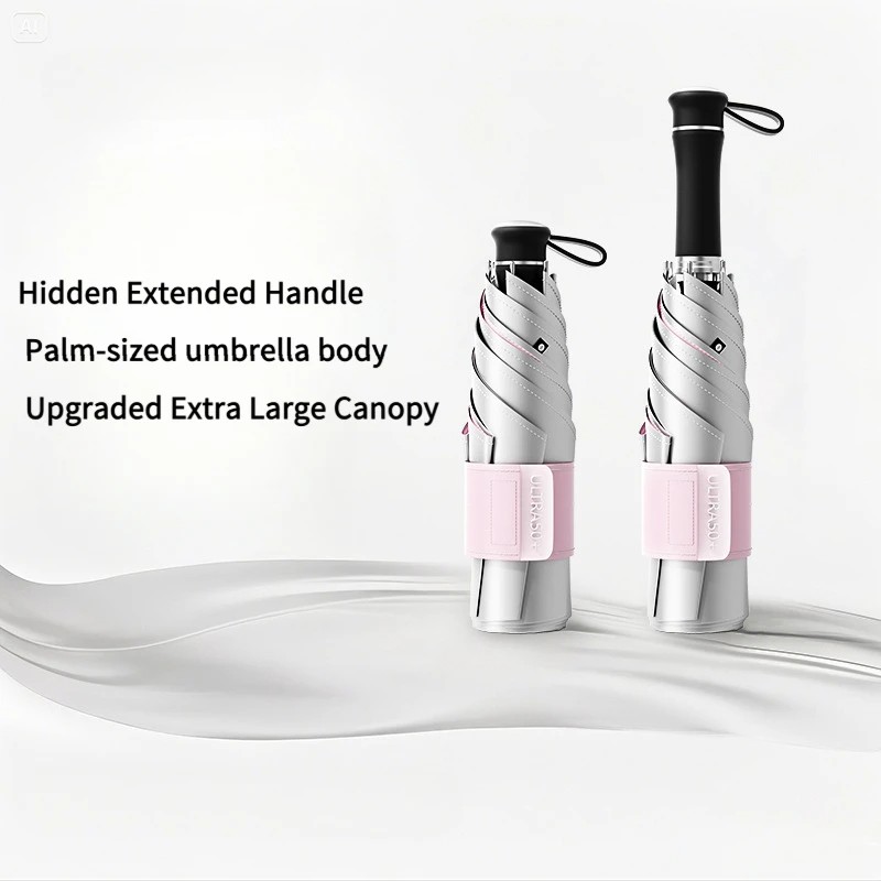 Telescopic Handle Umbrella Black Coating Sun Protection Dual Use Sunshade Sun  Manufacturer Umbrella Custom Printing Bulk Order