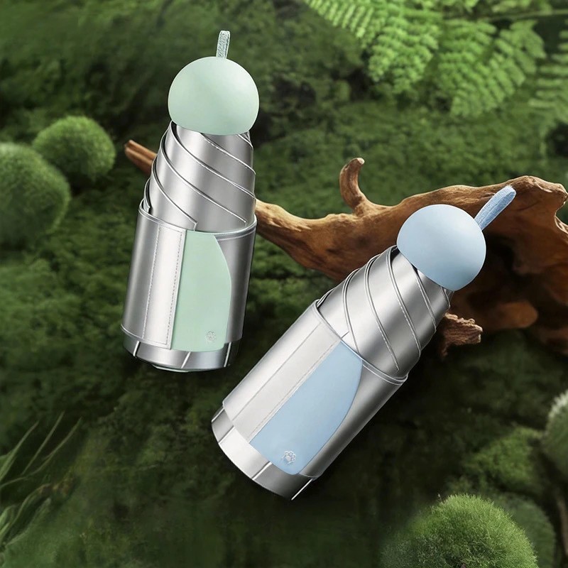 Titanium Silver Capsule Umbrella Sun Protection Umbrella Rain Umbrella Dual-use Anti-UV Shade Umbrella Wholesale Customization