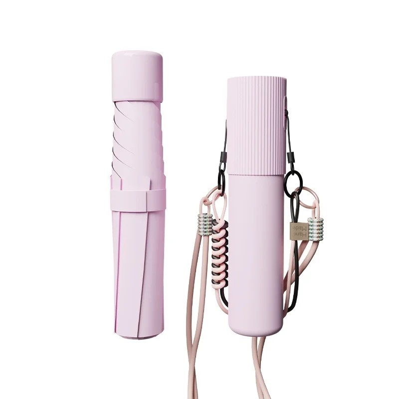 Cross Border Portable Manual Sun Rain Dual Use Minimalist Three Fold 6 Rib Ultralight Sunscreen Compact Umbrella Custom logo