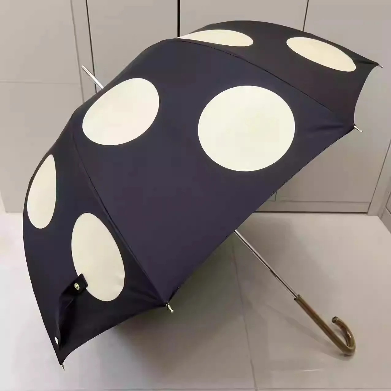 Japanese Style Arched Retro Leopard Print Black Coating Sun Umbrella High Aesthetic Value  UV Protection Sunshade Kids Umbrella