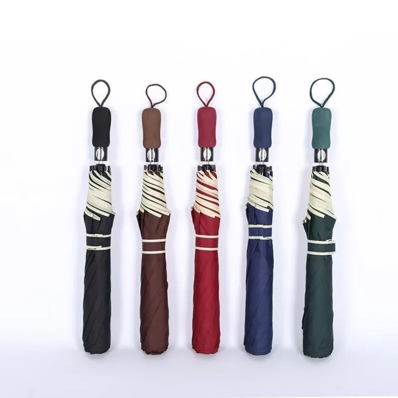 27inch Extra Large 2 Fold Automatic Golf Umbrella Customizable and Printable Foreign Trade Wholesale Business Gift Advertising
