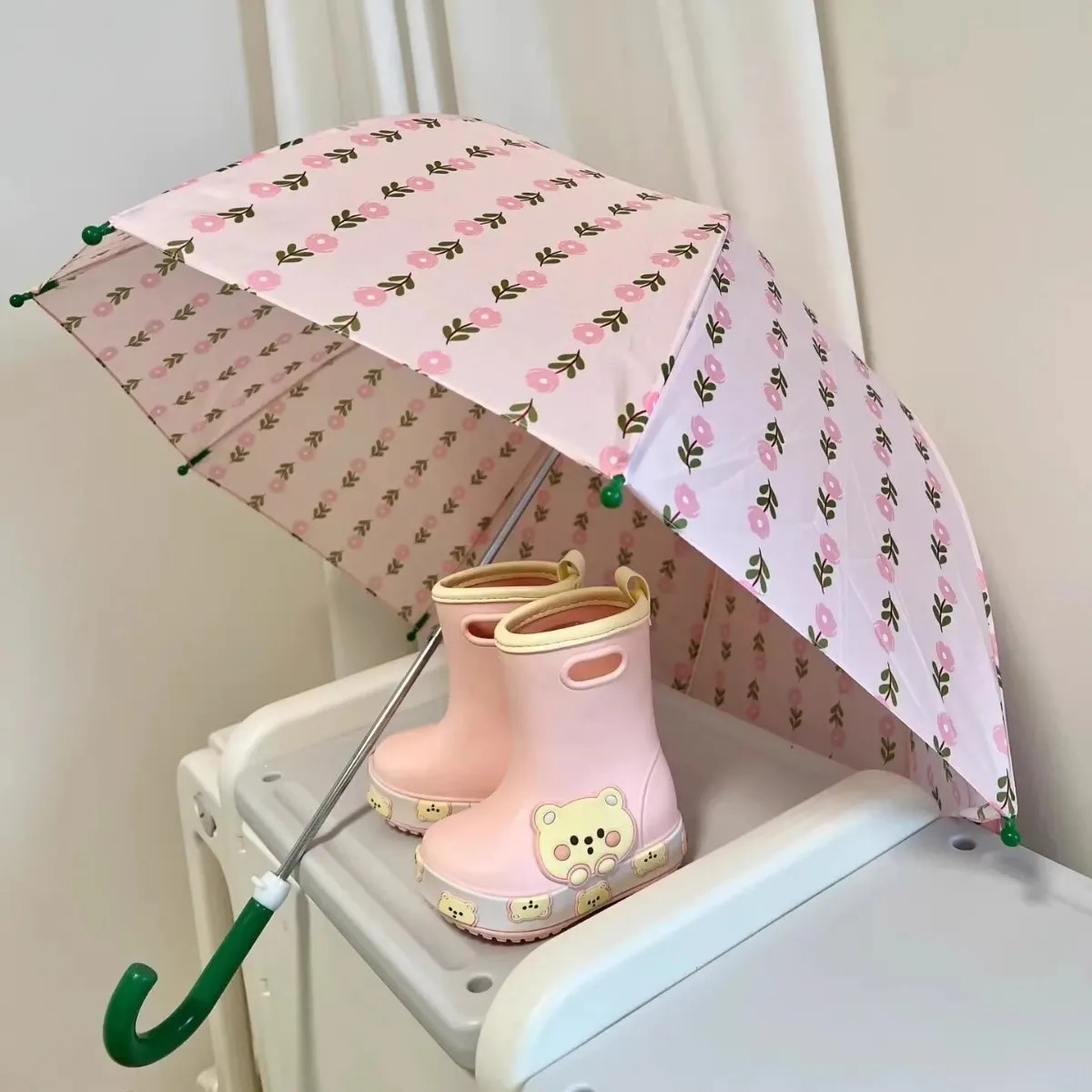 Baby Umbrella Children Thickened Reinforced Kindergarten Kids School Durable Water Proof Manual Cute Lightweight Girls Boys