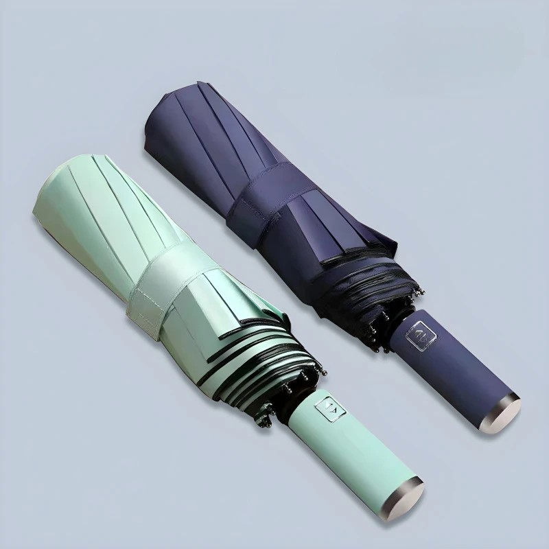 Fully Automatic Sun Protection Umbrella for Men and Women Business Dual Use Umbrella for Sun and Rain UV Protection Thickened