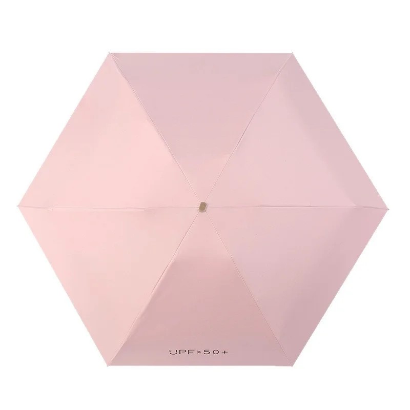 New Mini Sunshade Manual Five-Folding Modern Minimalist Design UV Protection Portable Women's Umbrella for Sunny Rainy