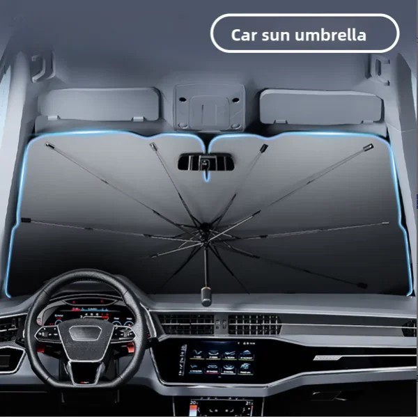 Windshield Sunshade Telescopic Titanium Silver Sun Protection Heat Insulation Cross-Border Summer Item