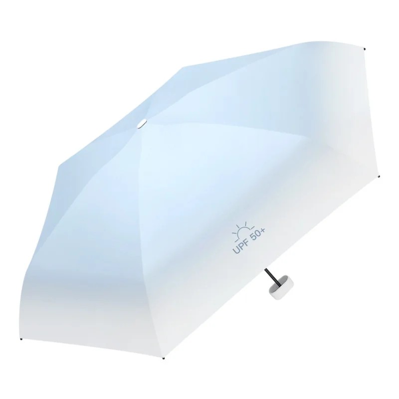 Thickened 5 Fold Women's Manual Umbrella for Sunny & Rainy Use with UV Protection Capsule Design Mini Sunshade