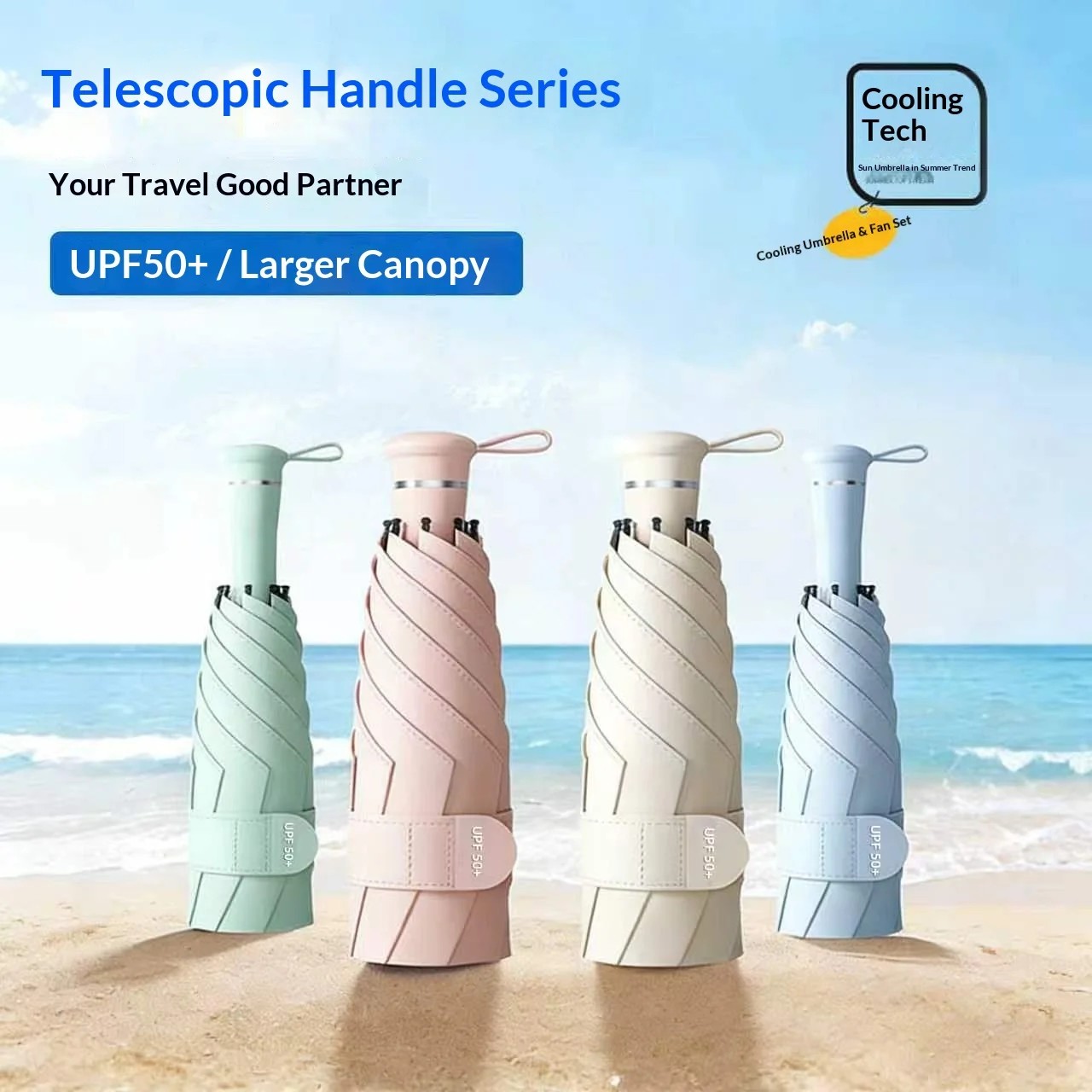 5 Fold Manual 6 Rib Retractable Handle Foldable Parasol Sunshade UV protection Capsule Umbrella Large Sunny Rainy Days Stock