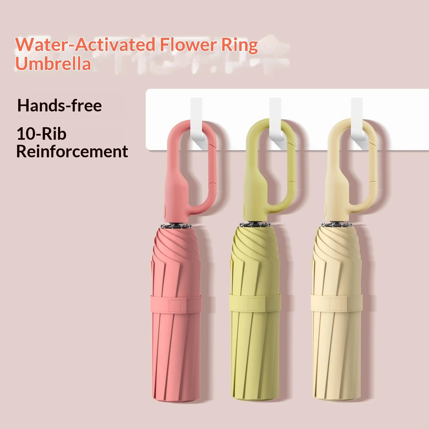 Portable Casual Foldable Umbrella Ring Buckle Fully Automatic Opens Wet Large Size Dual Purpose Sun Rain Travel Men Women Sun