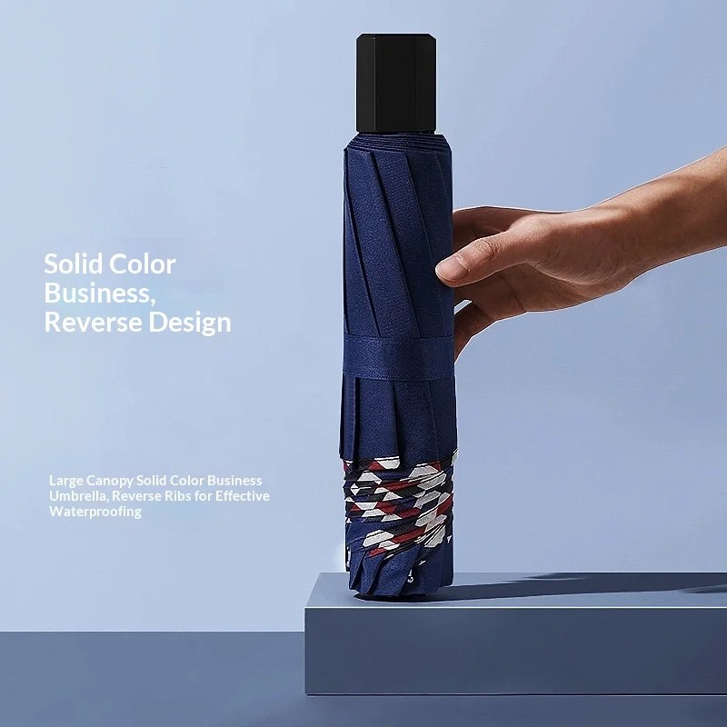 Large Thickened Oversized Folding Umbrella for Business Gifts UV Protection & Waterproof Modern Design