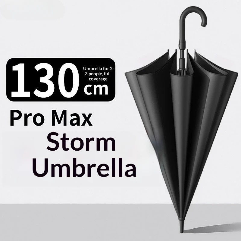 Long-handled Semi-automatic Sun Rain Dual-use Umbrella Wholesale Thickened Enlarged Reinforced Men's Business Gift Customization