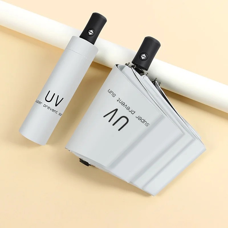 Semi-Automatic Thickened Enlarged Folding Umbrella Dual-Use Sun Rain Women's Sunshade UV Protection Windproof Collision Cloth