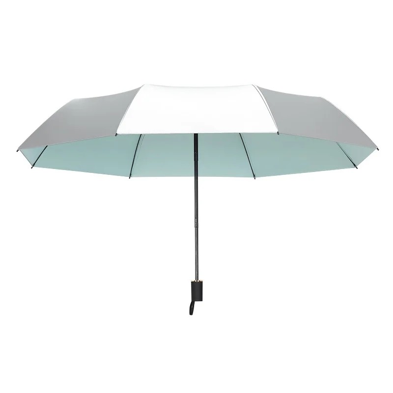 Folding Double Layer Collision Cloth Silver Umbrella Insulated Cooling Dual Purpose Sun protection UV protection Windproof