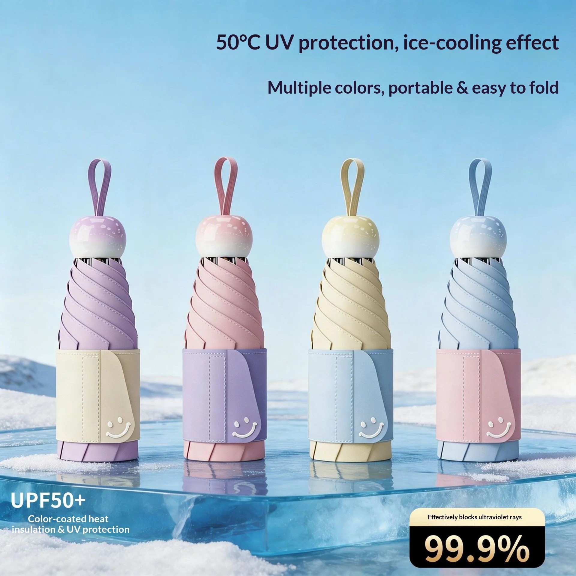 High-quality Manual Portable Mini Lightweight Five-folding Capsule Umbrella Women Sun Rain Dual-use Sunscreen Gift Wholesale
