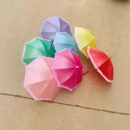 Children's Cartoon Iron & Plastic Umbrella Boys Girls Kids' Dance Props Mini Toy 0 to 3 Years Old Baby's UV Protection Umbrella