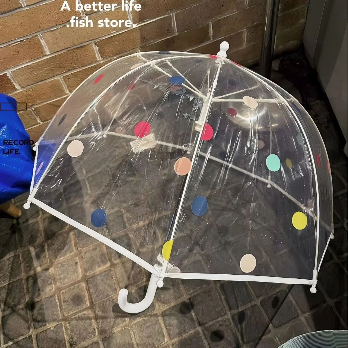 Korean Style Instagram Cute  Manual Transparent  Children's Umbrella Kindergarten Primary School
